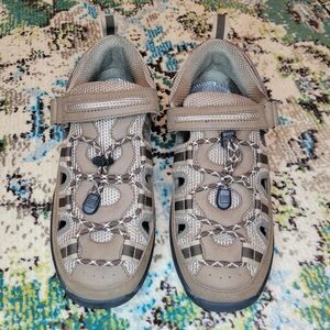 Ortho Feet Mens Clearwater Adjustable‎ Brown/Tan Shoes, Mens 11 X-Wide